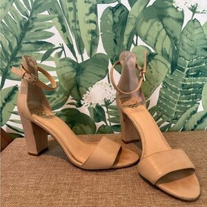 Vince Camuto Tan Block Heel Sandals